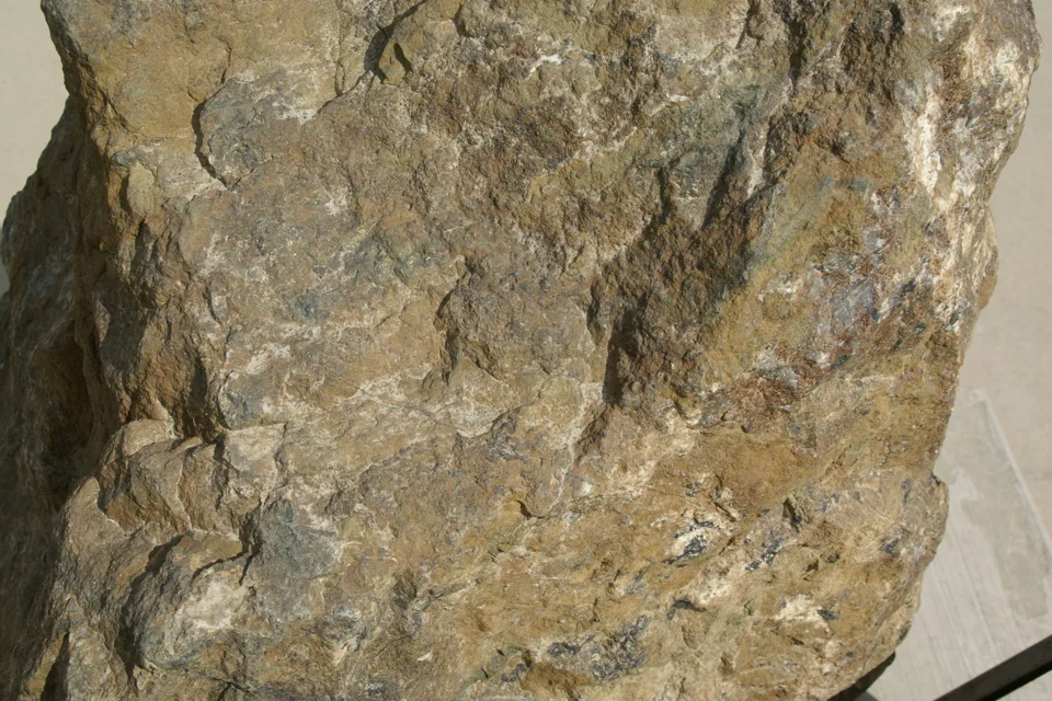 Close view of textured copper ore rock from Bingham Canyon Mine, Utah